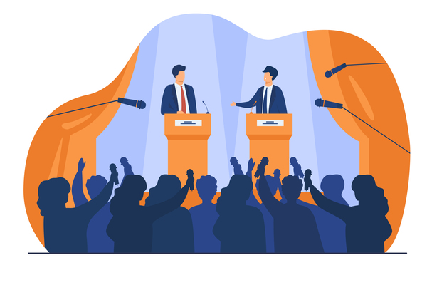 políticos em debate